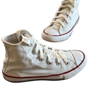 CONVERSE CHUCK TAYLOR ALL STAR YOUTH HIGH TOP WHITE SNEAKER SIZE 1